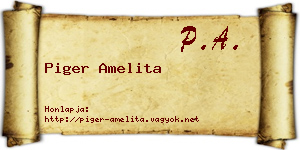 Piger Amelita névjegykártya